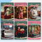 A collage of our 2026 Christmas Cards featuring festive dog photos