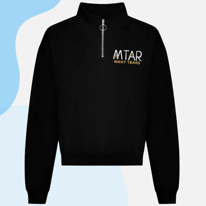 Many Tears 1/4 Zip Cropped Female Fit Sweatshirt *Pre-Order*