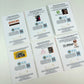 The back of Christmas Cards featuring six businesses as sponsors.